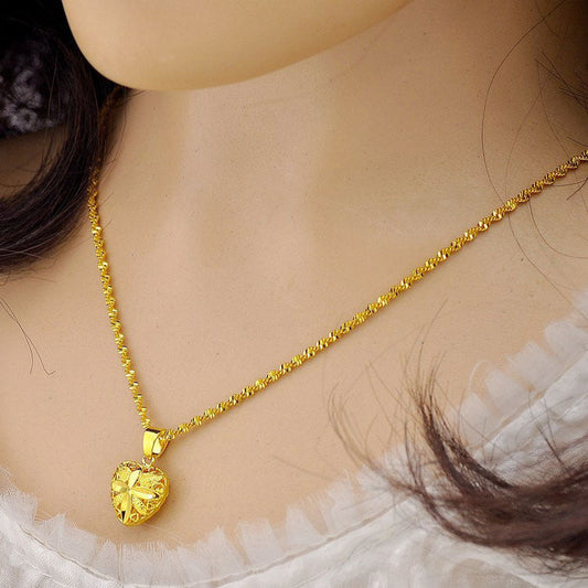 18K Gold Aura Heart Necklace